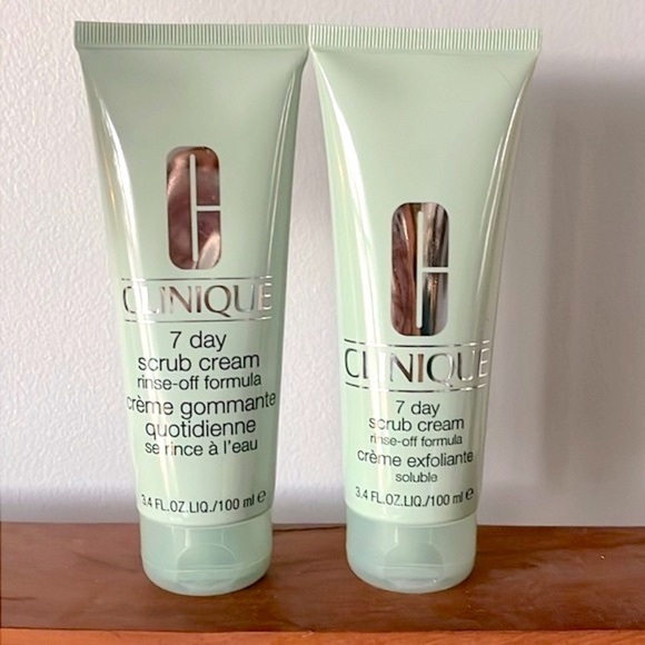 Brand New Set of 2 Clinique 7 Day Scrub Cream Rinse-Off Formula Exfoliant Polish - Picture 12 of 12